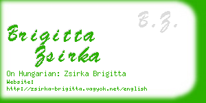 brigitta zsirka business card